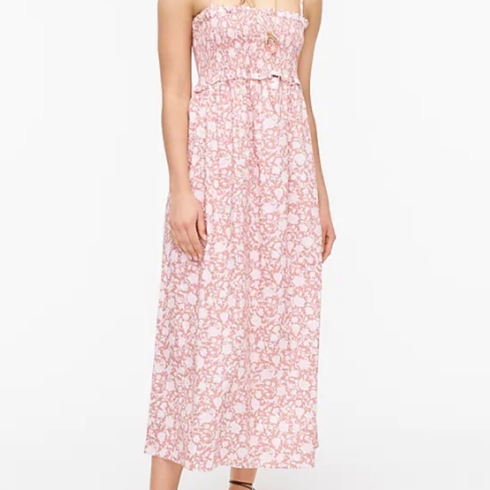 J. Crew Cotton Poplin Smocked Dress